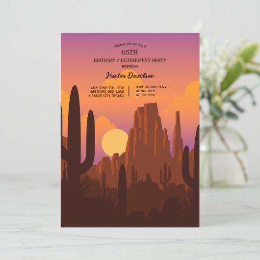 砂漠の風景 招待状 (スタンド正面)