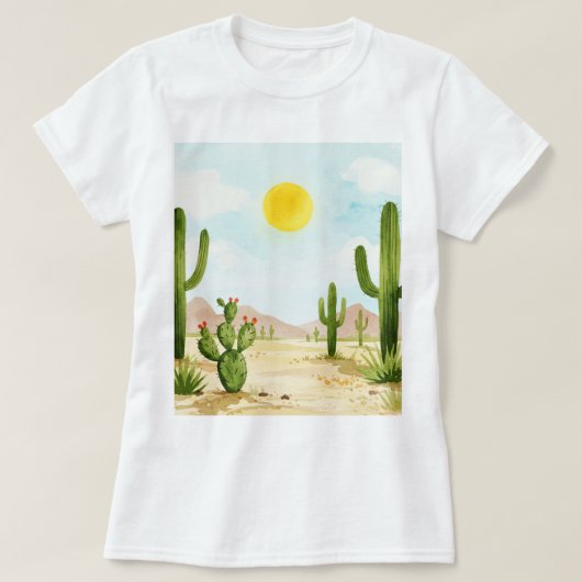 砂漠の風景 Tシャツ (デザイン正面)