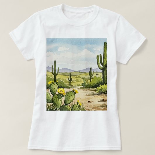 砂漠の風景 Tシャツ (デザイン正面)