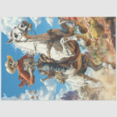 砂漠の馬でデコップスケルトンカウボーイ 薄葉紙 (正面)