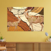 砂漠の鹿 キャンバスプリント (インサイチュ (リビング))