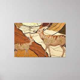 砂漠の鹿 キャンバスプリント