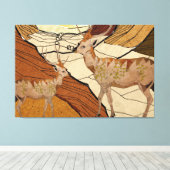 砂漠の鹿 キャンバスプリント (インサイチュ (ウッドフロア))