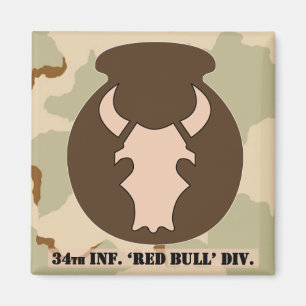 砂漠のBullのDCU一見の紋章2x2の磁石w/camo マグネット
