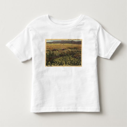 砂漠のCaliforniaWildの花 トドラーTシャツ (正面)