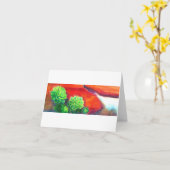 砂漠のSucculentsの陰 カード (黄色い花)