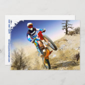 砂漠のWheelieのモトクロス 招待状 (正面/裏面)