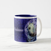 砂漠はアラビアの馬のマグを宝石で飾ります ツートーンマグカップ (正面右)