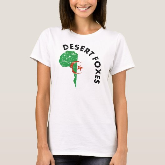 砂漠はアルジェリアを孤色に変色させます Tシャツ (正面)