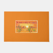 砂漠は夕日の景色を呼び出していカスタマイズる ドアマット (正面)