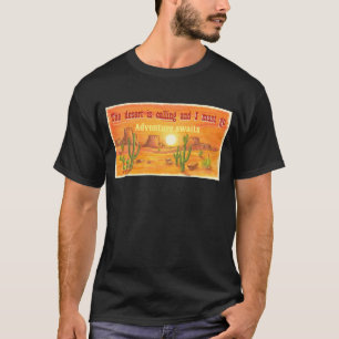 砂漠は夕日の景色を呼び出していカスタマイズる Tシャツ