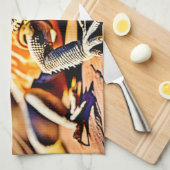 砂漠ひげ竜 キッチンタオル (四つ折り)