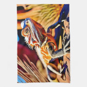 砂漠ひげ竜 キッチンタオル (縦)