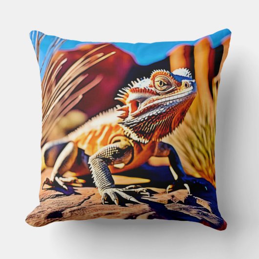 砂漠ひげ竜 クッション (正面)
