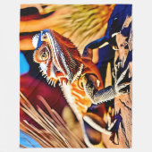 砂漠ひげ竜 フリースブランケット (正面)