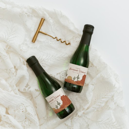 砂漠をテーマにしたバチェロレッテ スパークリングワインラベル