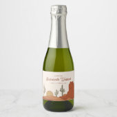 砂漠をテーマにしたバチェロレッテ スパークリングワインラベル (正面)