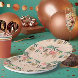 砂漠をテーマにした赤ちゃんシャワーパーティー紙プレート ペーパープレート