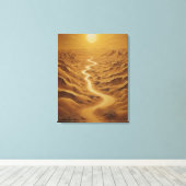 砂漠を抜ける道 キャンバスプリント (インサイチュ (ウッドフロア))