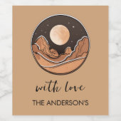 砂漠を探検するボホムーンの冒険 ワインラベル (シングルラベル)