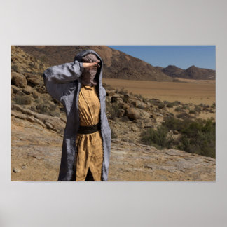 砂漠を横断するファンタジーポスタープリント ポスター