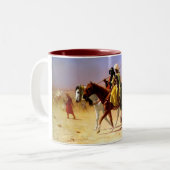 砂漠を横断する ツートーンマグカップ (正面左)