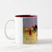 砂漠を横断する ツートーンマグカップ (左)