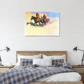砂漠を渡って行くジェデディア・スミス キャンバスプリント (インサイチュ (寝室))