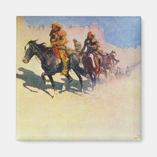 砂漠を渡って行くジェデディア・スミス マグネット (正面)