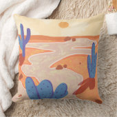 砂漠を絵を描通る クッション (ブランケット)