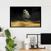 砂漠を航行すること ポスター (ホームオフィス)