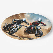 砂漠を走り回るゴミ自転車 ペーパープレート (アングル)