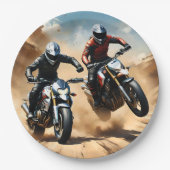 砂漠を走り回るゴミ自転車 ペーパープレート (正面)