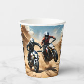 砂漠を走り回るゴミ自転車 紙コップ (裏面)