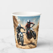 砂漠を走り回るゴミ自転車 紙コップ (正面)