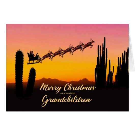 砂漠を越えてクリスマス・サンタへ (正面横)