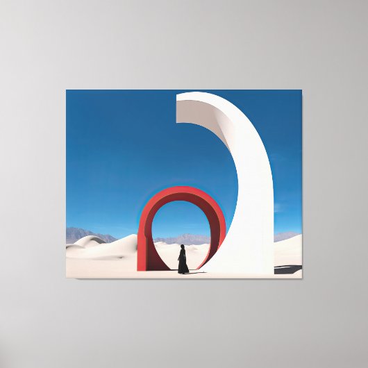 砂漠アルカナ：孤独のベール キャンバスプリント (正面)