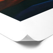 砂漠インスパイア抽象芸術 ポスター (角)