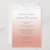 砂漠エレガントサンゴQRコー結婚ド 招待状 (正面)