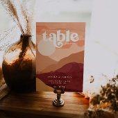 砂漠エレガント | Terra パーソナライズされた Cotta結婚の テーブルナンバー