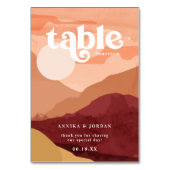 砂漠エレガント | Terra パーソナライズされた Cotta結婚の テーブルナンバー (正面)