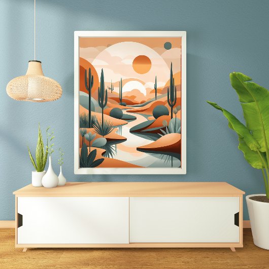 砂漠オアシス ポスター