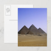 砂漠カイロ、エジプトのピラミッド ポストカード (正面/裏面)