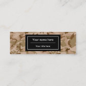 砂漠カモフラージパターン、軍隊パターン、陸軍 スキニー名刺 (裏面)