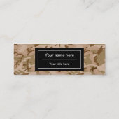 砂漠カモフラージパターン、軍隊パターン、陸軍 スキニー名刺 (裏面)