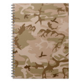 砂漠カモフラージパターン、軍隊パターン、陸軍 ノートブック (正面)