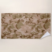 砂漠カモフラージパターン、軍隊パターン、陸軍 ビーチタオル (正面)