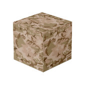 砂漠カモフラージパターン、軍隊パターン、陸軍 フォトキューブ (裏面アングル)