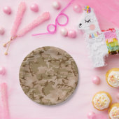 砂漠カモフラージパターン、軍隊パターン、陸軍 ペーパープレート (パーティー)