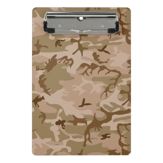 砂漠カモフラージパターン、軍隊パターン、陸軍 ミニクリップボード (正面)